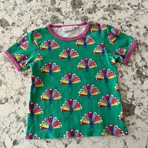 Toby Tiger green peacock tee sz 3-4